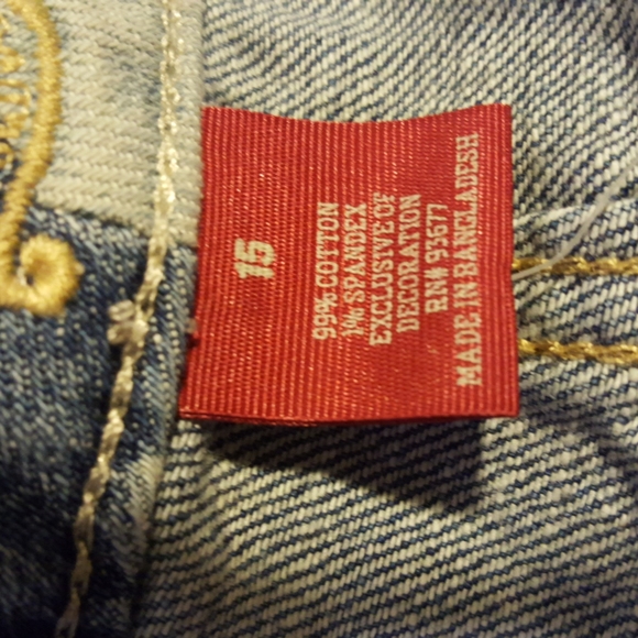 Arizona Denim Womens Shorts - Juniors Stars and Stripes. - Picture 4 of 11